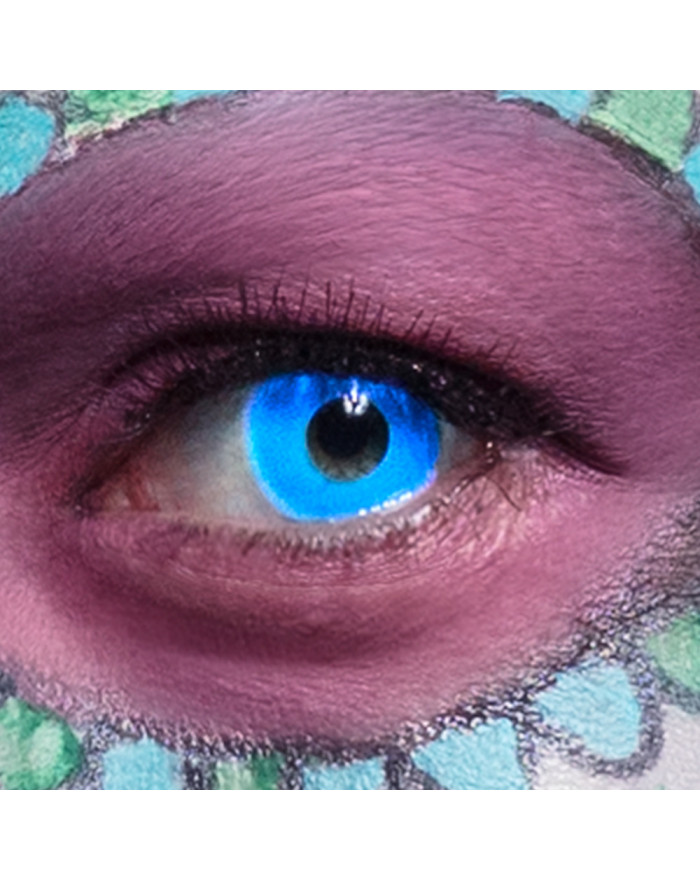 Lentilles Bleues UV 1 Mois... • Fun Party
