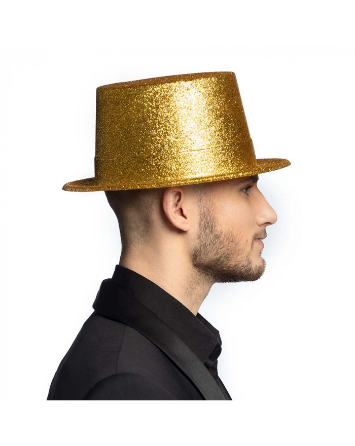 Chapeau haut-de-forme doré... • Fun Party