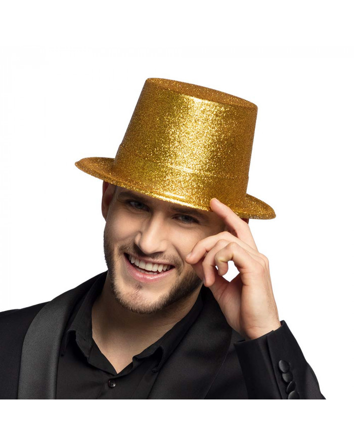 Chapeau haut-de-forme doré... • Fun Party