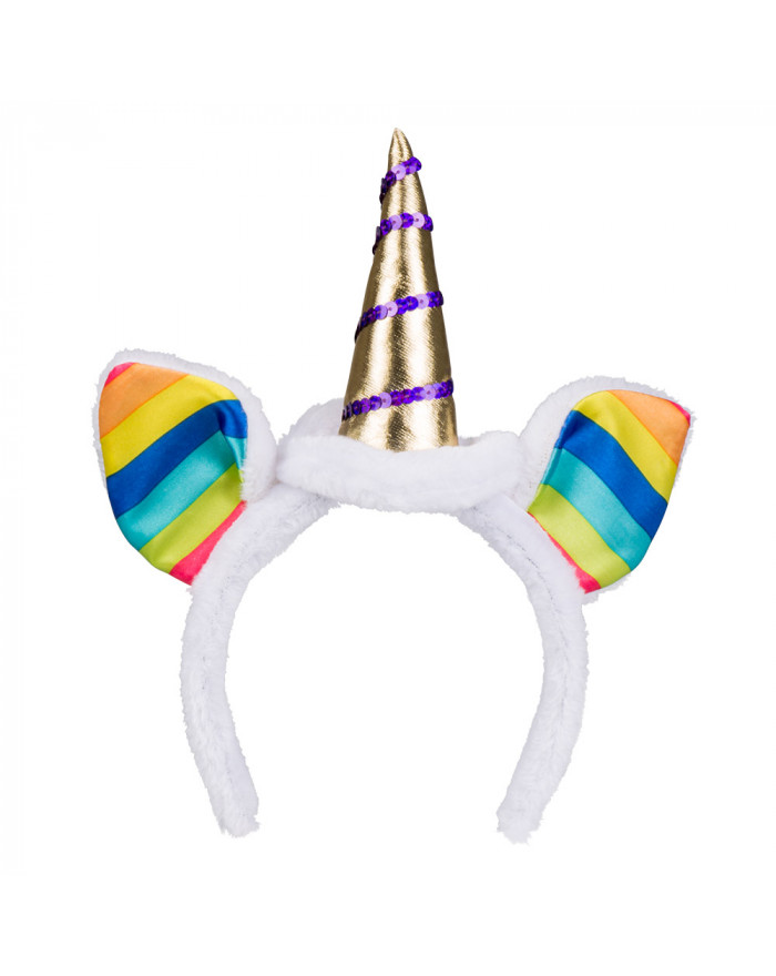 serre tête licorne arc en ciel • Fun Party