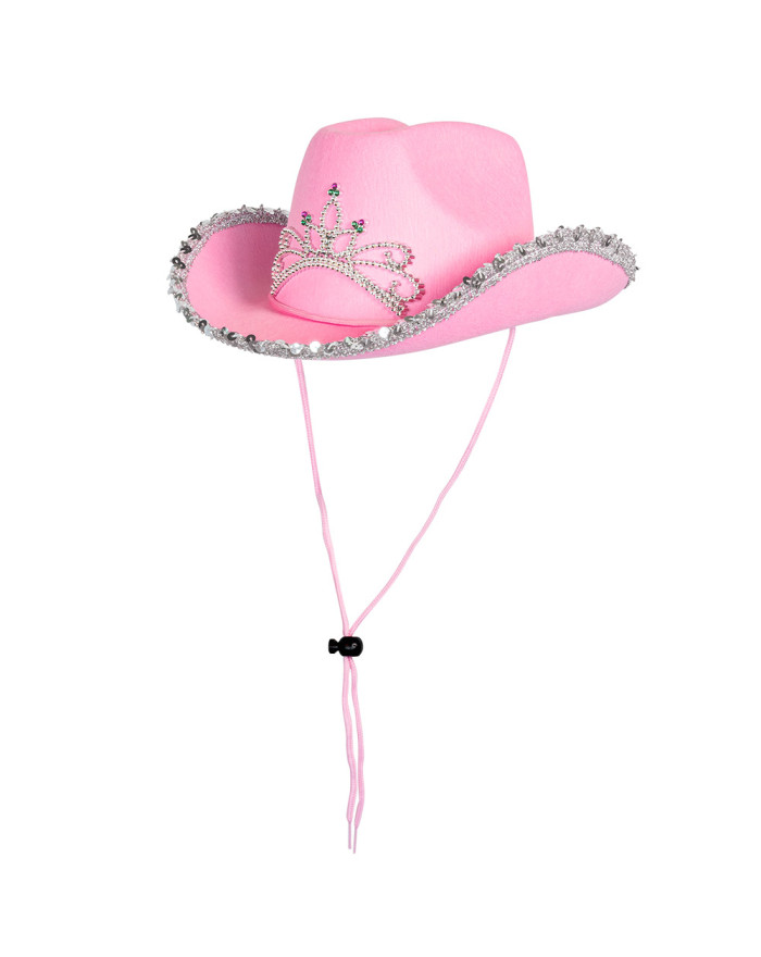 Chapeau cowgirl rose avec... • Fun Party