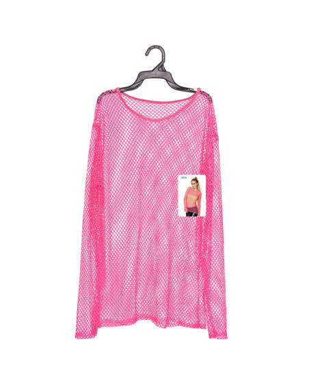 Haut En Résille Fluo Femme - 2 Pièces (top + Débardeur) - Style Années 80 Pour Festivals, Carnaval, Soirées - 2