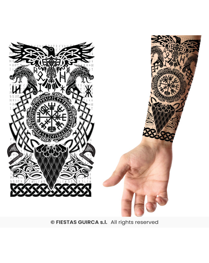 Tatouage Temporaire Viking... • Fun Party