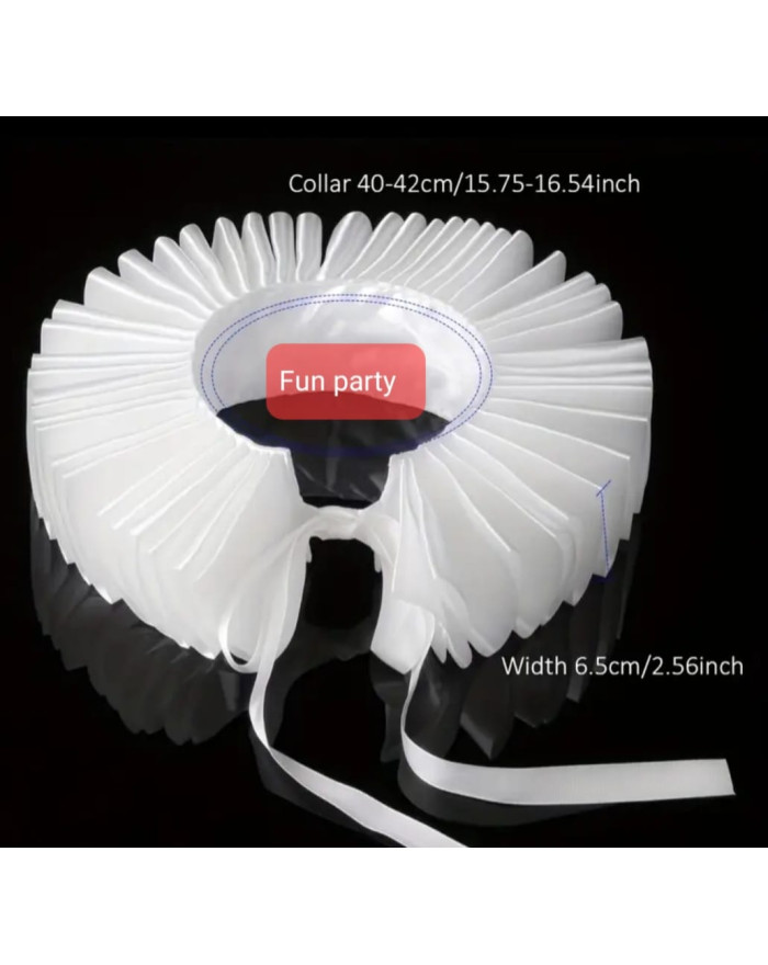 Collerette Blanche Plissée... • Fun Party