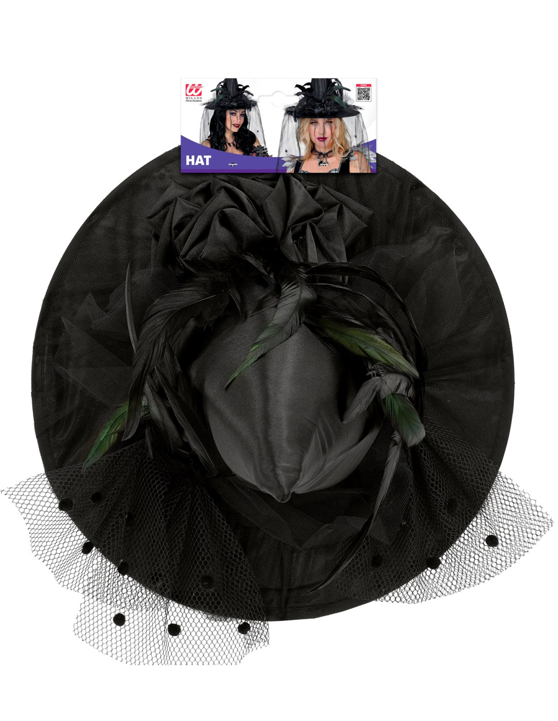 Chapeau sorcière noir femme Halloween : achat chapeau