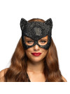 Masque Chat Noir Strass Luxe – Bal Masqué & Soirée Glamour