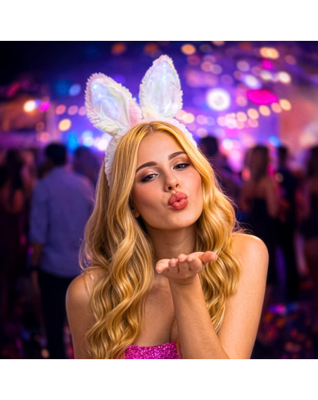 Serre-Tête Lapin Fleuri – Accessoire Pâques & Festival (2 Assortiments