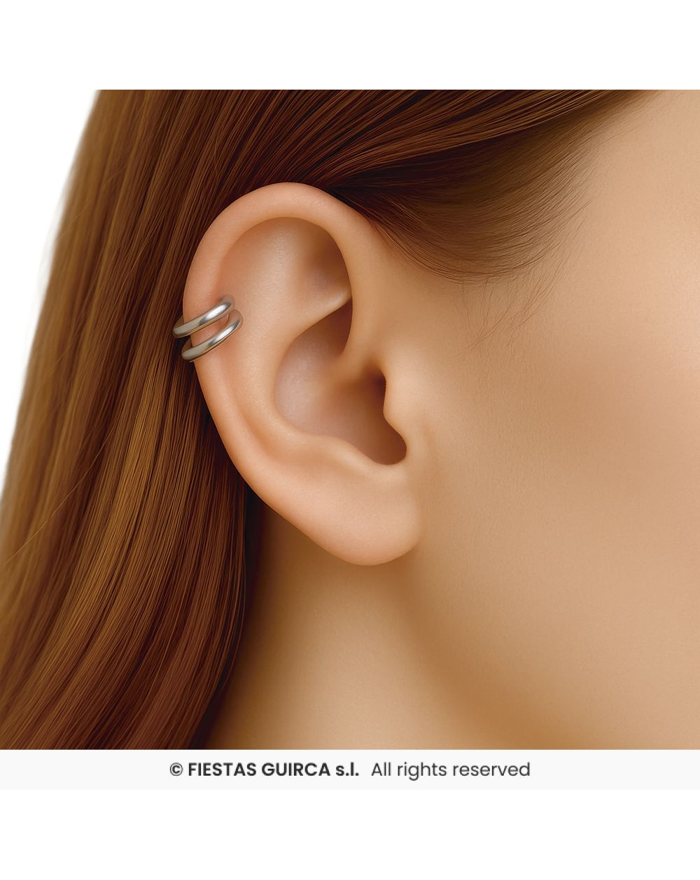 Piercing Faux Lèvre & Oreille Argent Sans Perçage