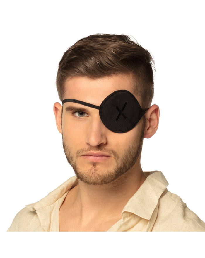 Cache-œil pirate luxe noir... • Fun Party