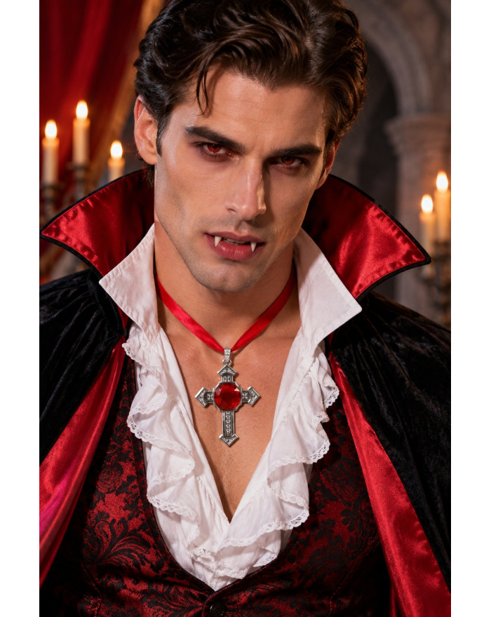 Collier Vampire avec Croix... • Fun Party