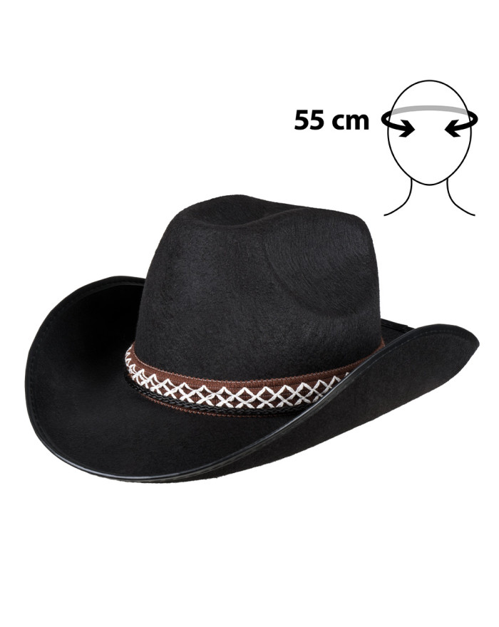 Chapeau Cowboy Noir Enfant... • Fun Party