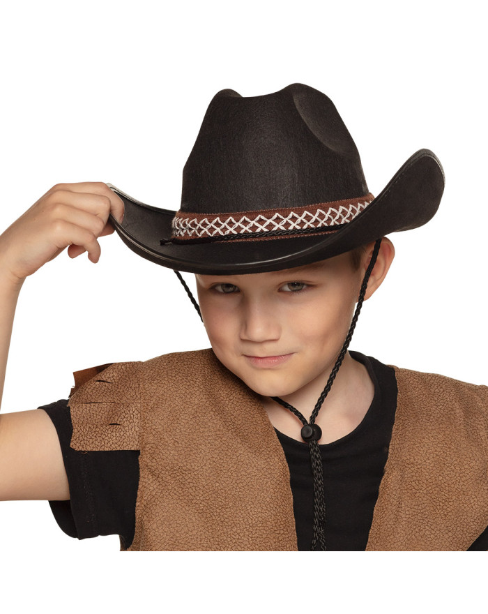 Chapeau Cowboy Noir Enfant... • Fun Party