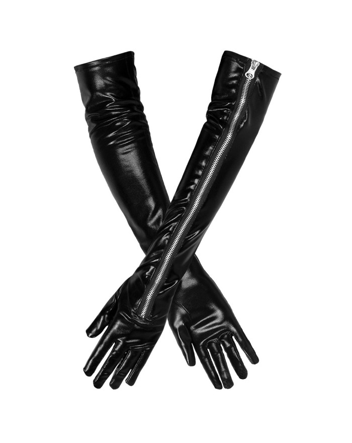 Gants Longs Noirs Femme... • Fun Party