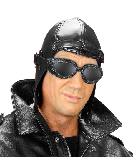 Casquette Aviateur Avec Visière Et Lunettes Intégrées - Unisexe, Taille Unique, Style Vintage