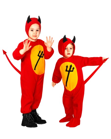 Costume Diable Enfant - Robe Rouge Avec Cape à Capuche, Cornes, Queue Et Accessoires - Halloween, Cosplay